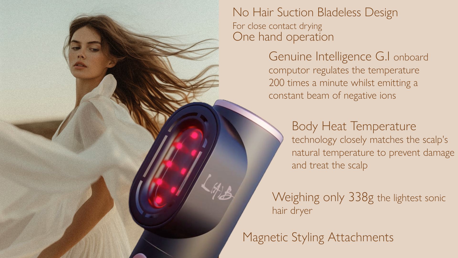 THE BEAM LED HAIR DRYER